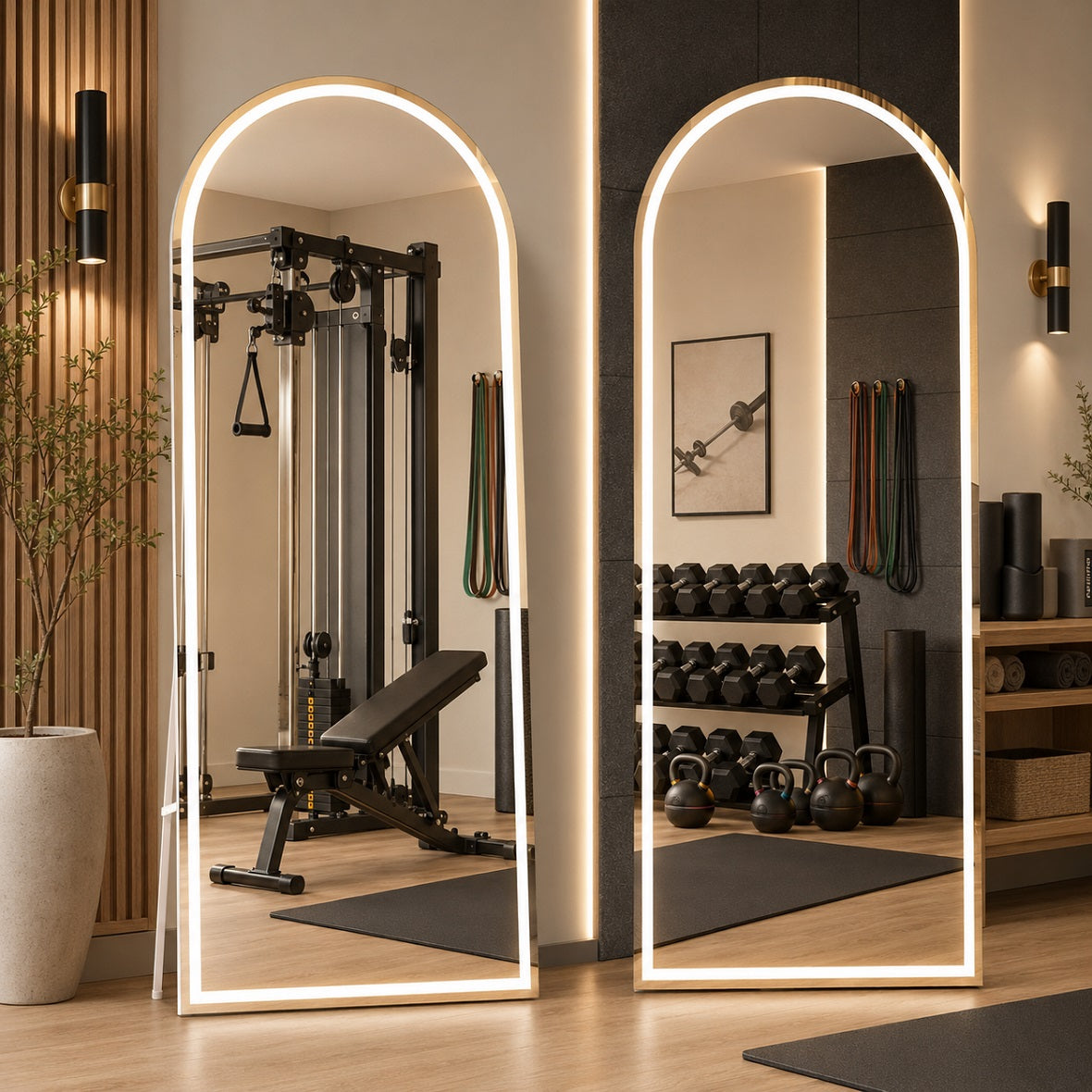 Hasipu Arched LED Full-Length Mirror with Aluminum Alloy Frame – KM-A