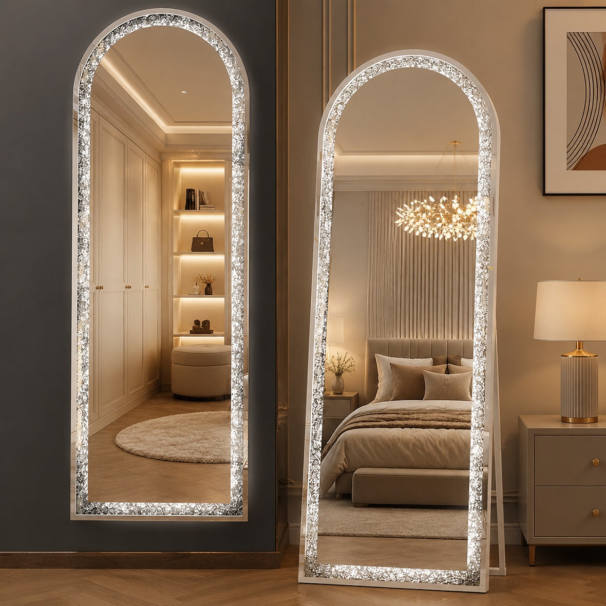 Hasipu LED Diamond Full-length Mirror KM-DIAC-FLB