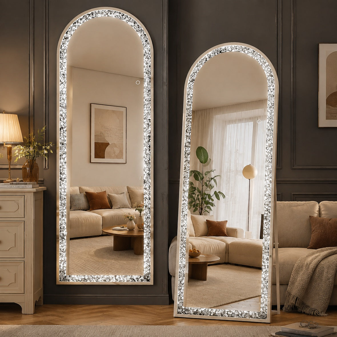 Hasipu LED Diamond Full-length Mirror KM-DIAC-FLB