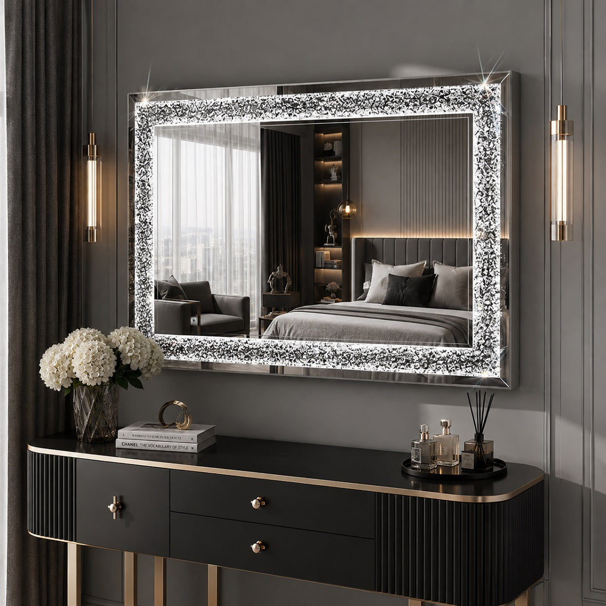 Hasipu LED Diamond Wall Mirror KM-DIAC-UL