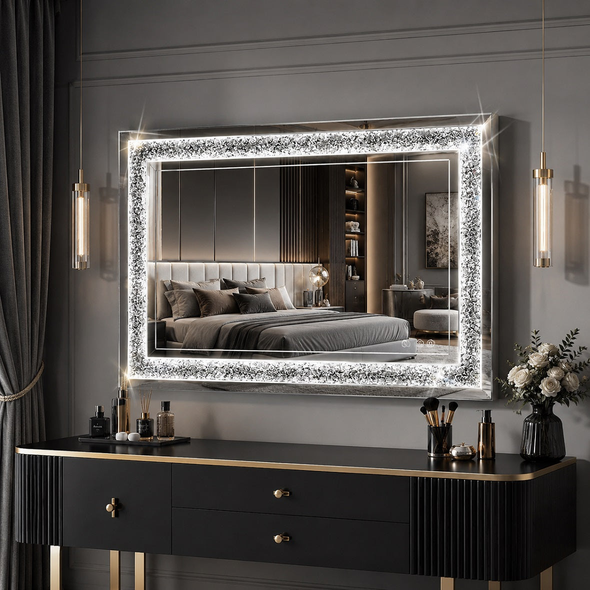 Hasipu LED Diamond Wall Mirror KM-DIAC-UL