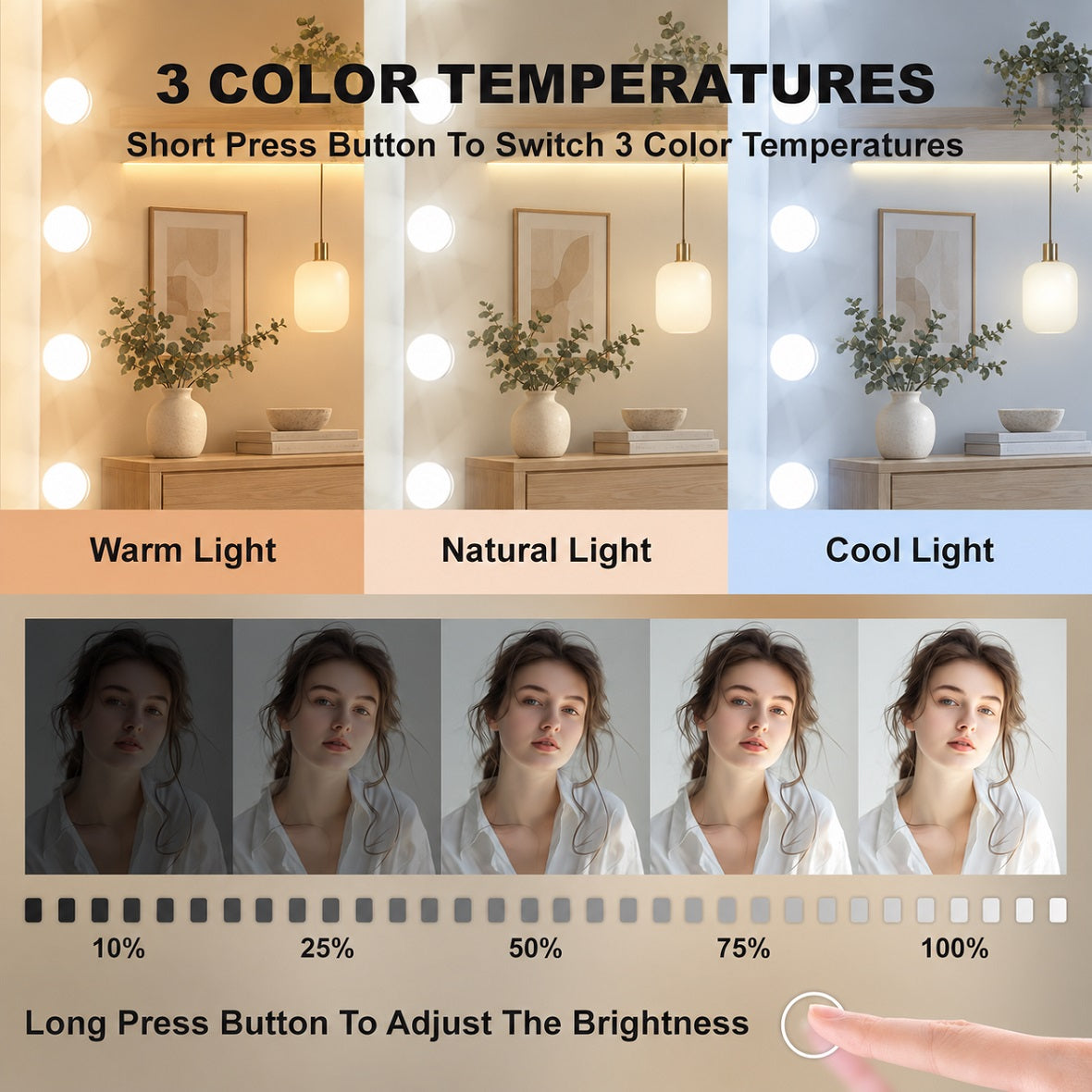 Hasipu Hollywood Full-Length Mirror with LED Lights KM-HLW2