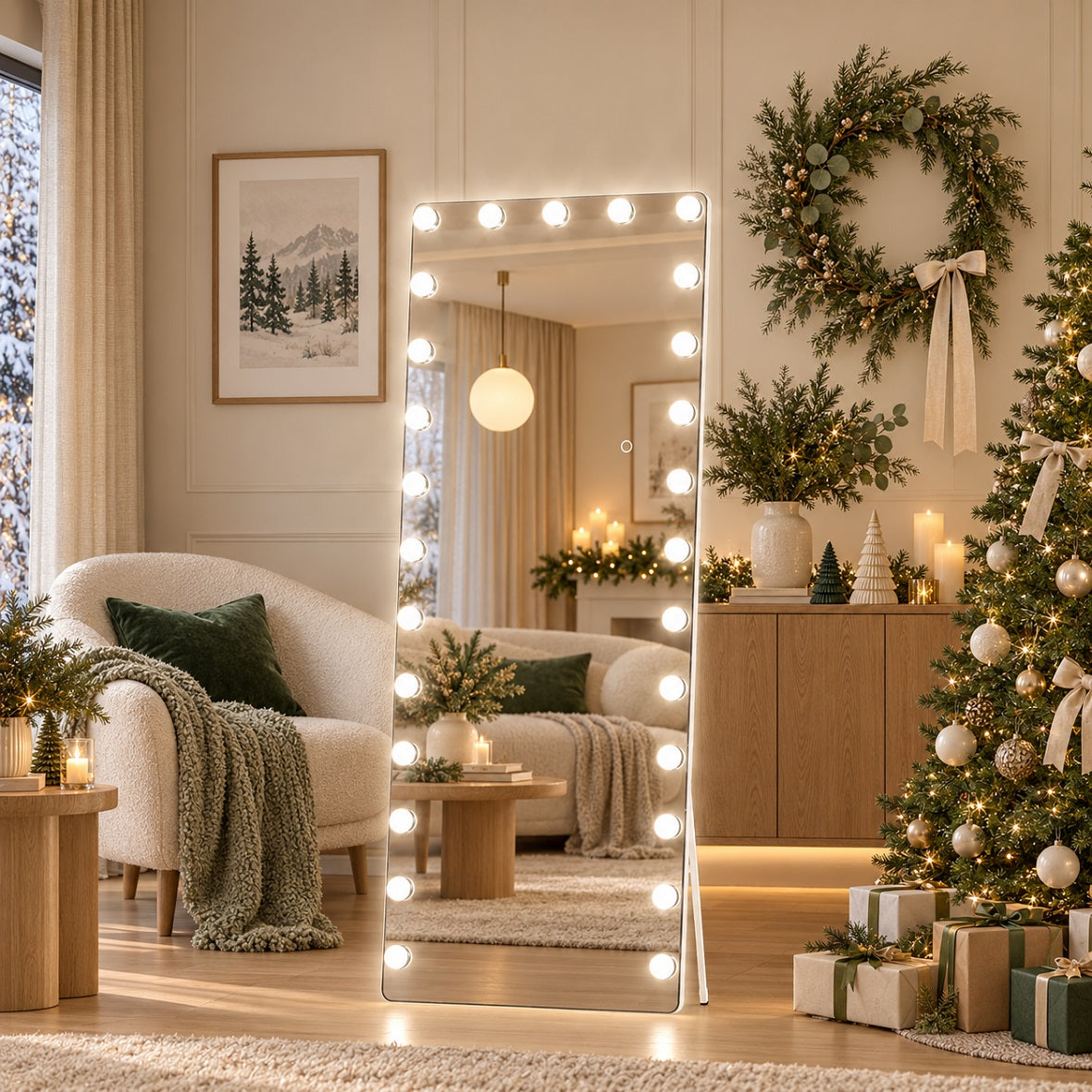 Hasipu Hollywood Full-Length Mirror with LED Lights KM-HLW2