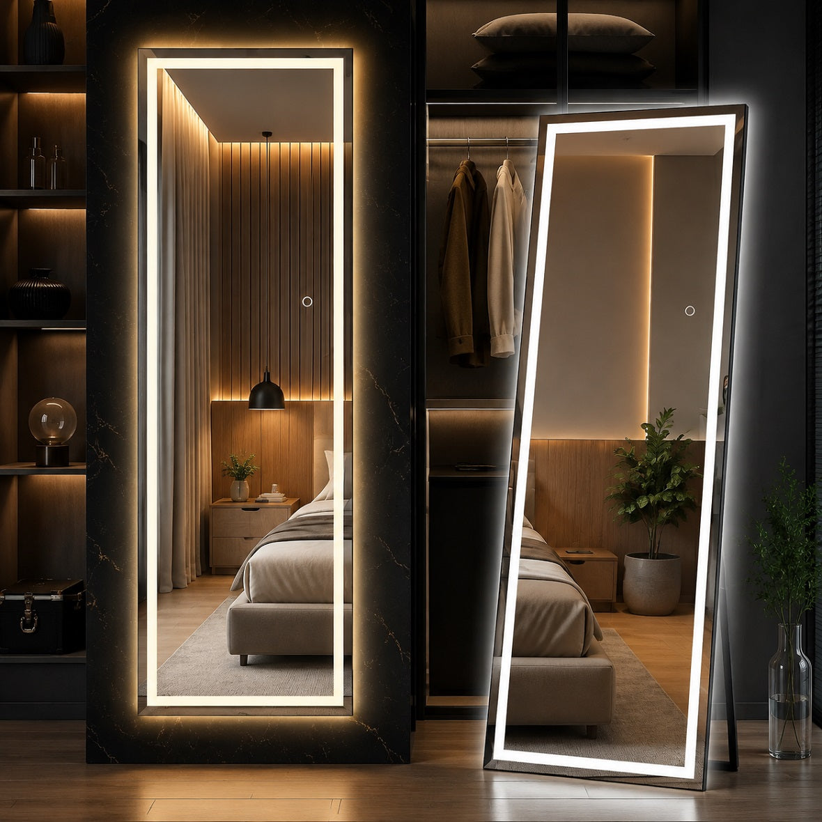 Hasipu LED Full Length Mirrors with Light KM-LED14140