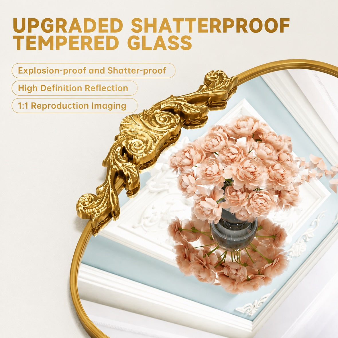 Hasipu Gold Vintage Decorative Mirror KM-LK