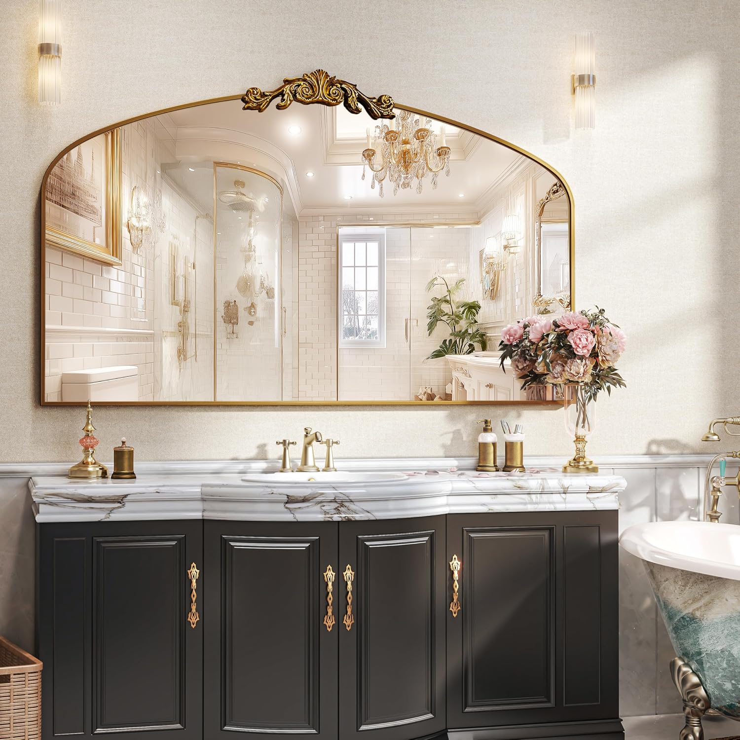 Hasipu Gold Vintage Decorative Mirror KM-LK