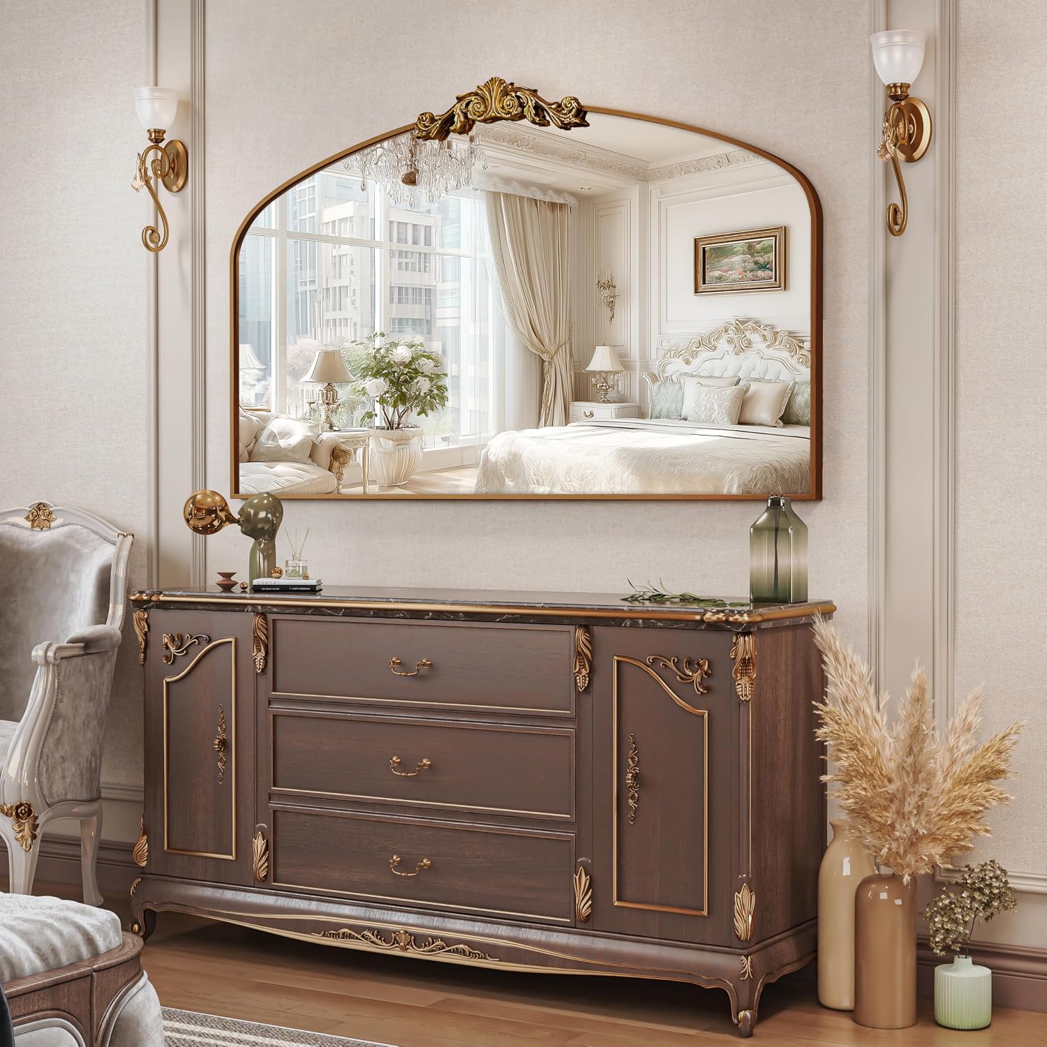 Hasipu Gold Vintage Decorative Mirror KM-LK