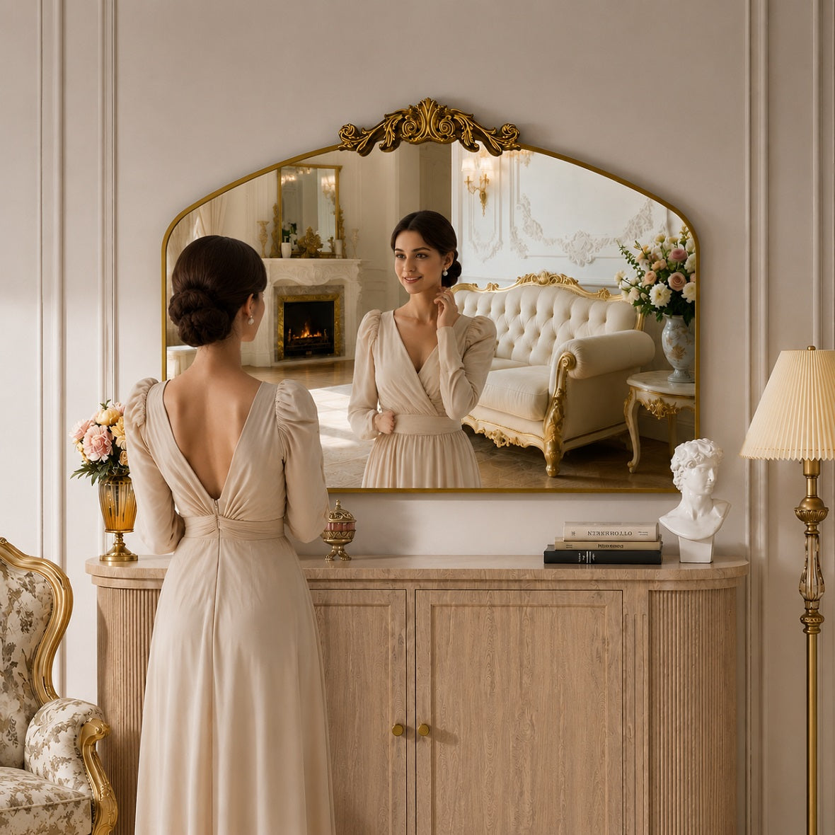 Hasipu Gold Vintage Decorative Mirror KM-LK