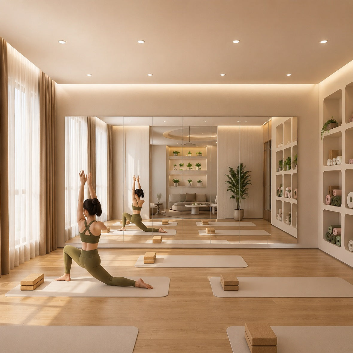 Hasipu Large Frameless Yoga Mirror KM-MIR-R