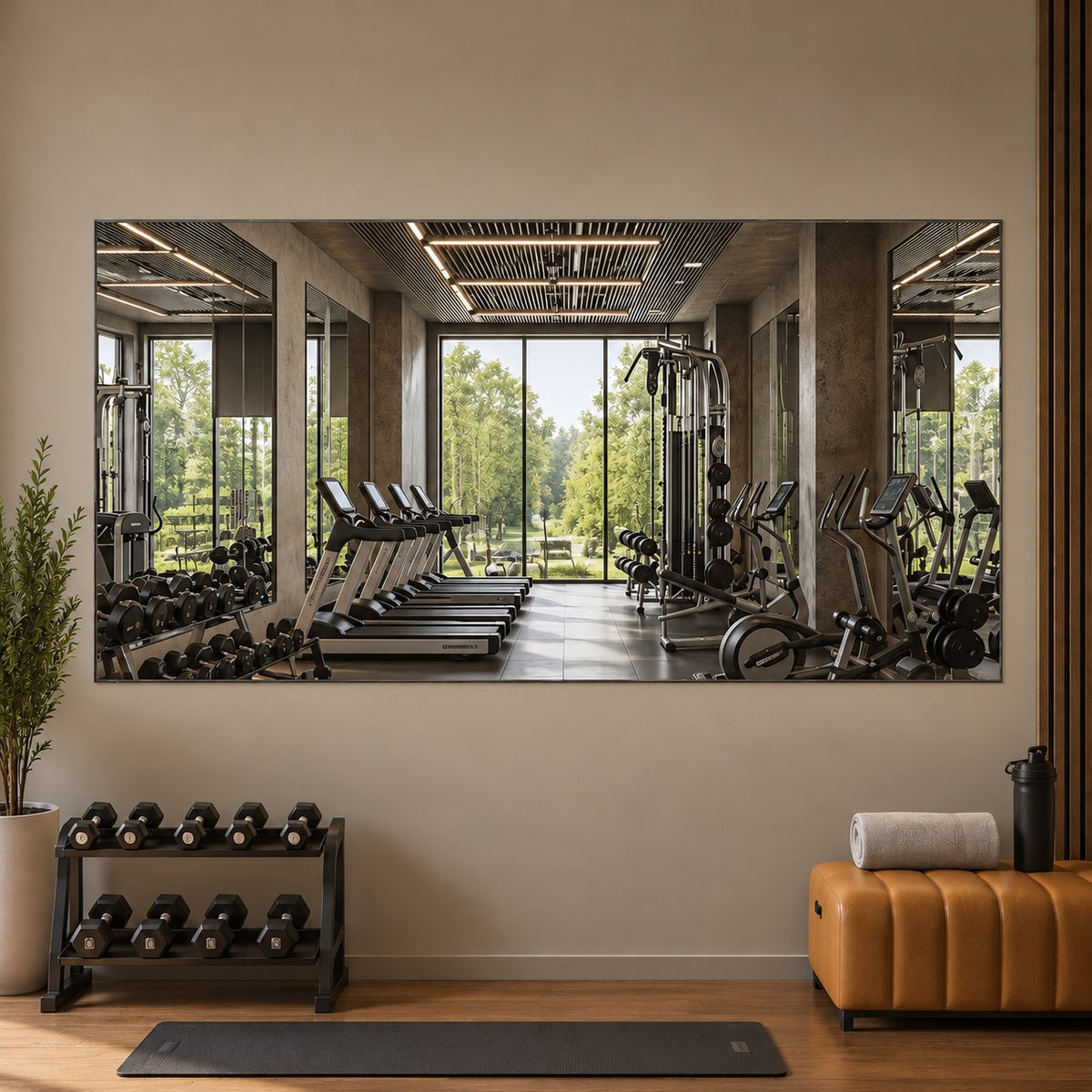 Hasipu Large Frameless Yoga Mirror KM-MIR-R