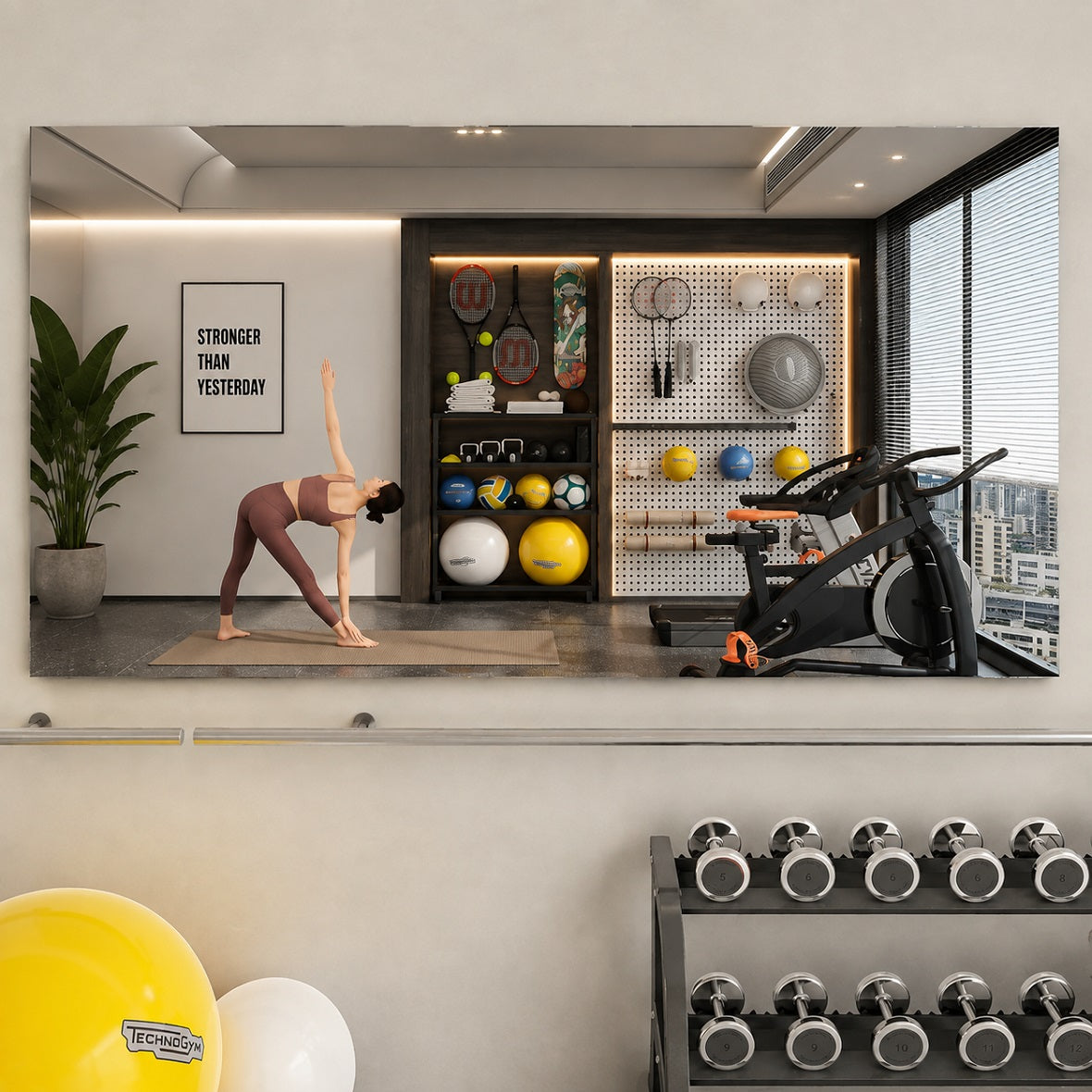 Hasipu Large Frameless Yoga Mirror KM-MIR-R