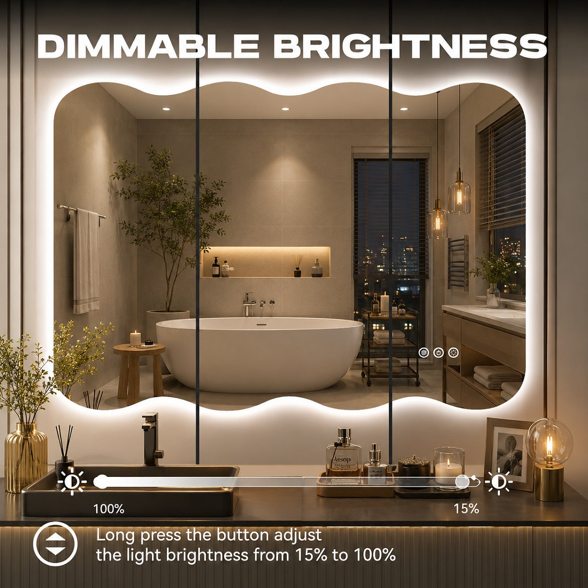Hasipu Decorative Wall Mirror KM-QJ-WAVE