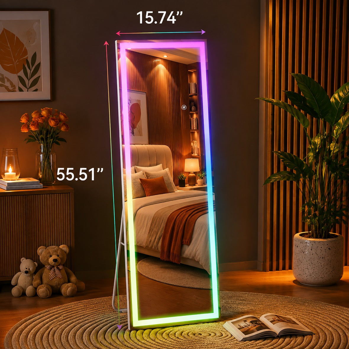 Hasipu LED Full Length Mirrors with Light KM-RGB-LED
