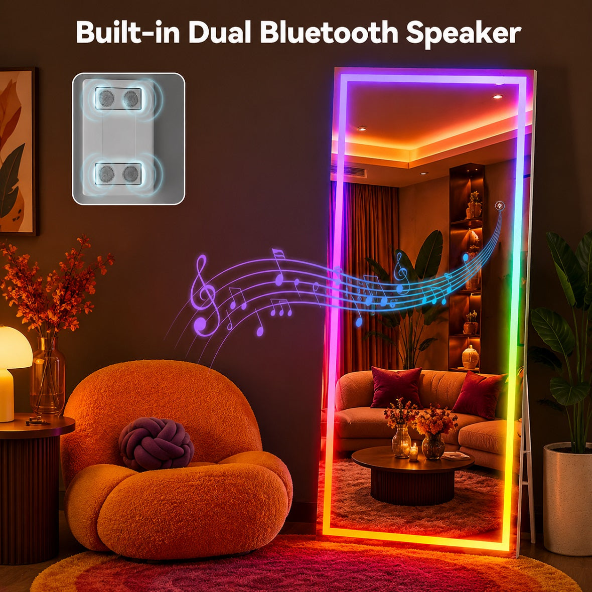 Hasipu LED Full Length Mirrors with Light KM-RGB-LED