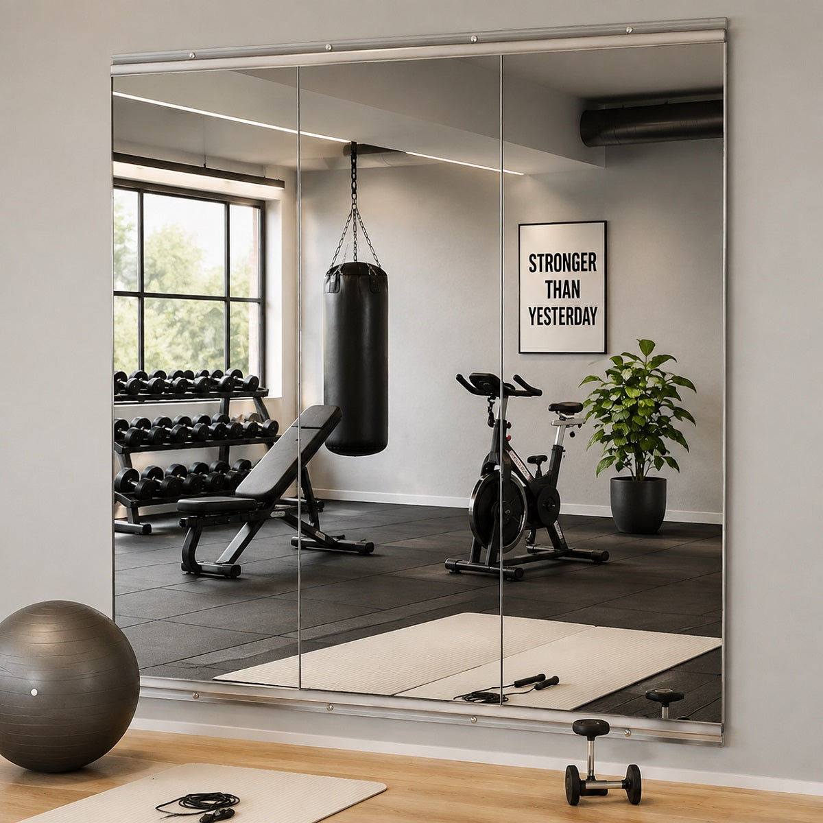 Hasipu Large Frameless Yoga Mirror KM-YOGA-R