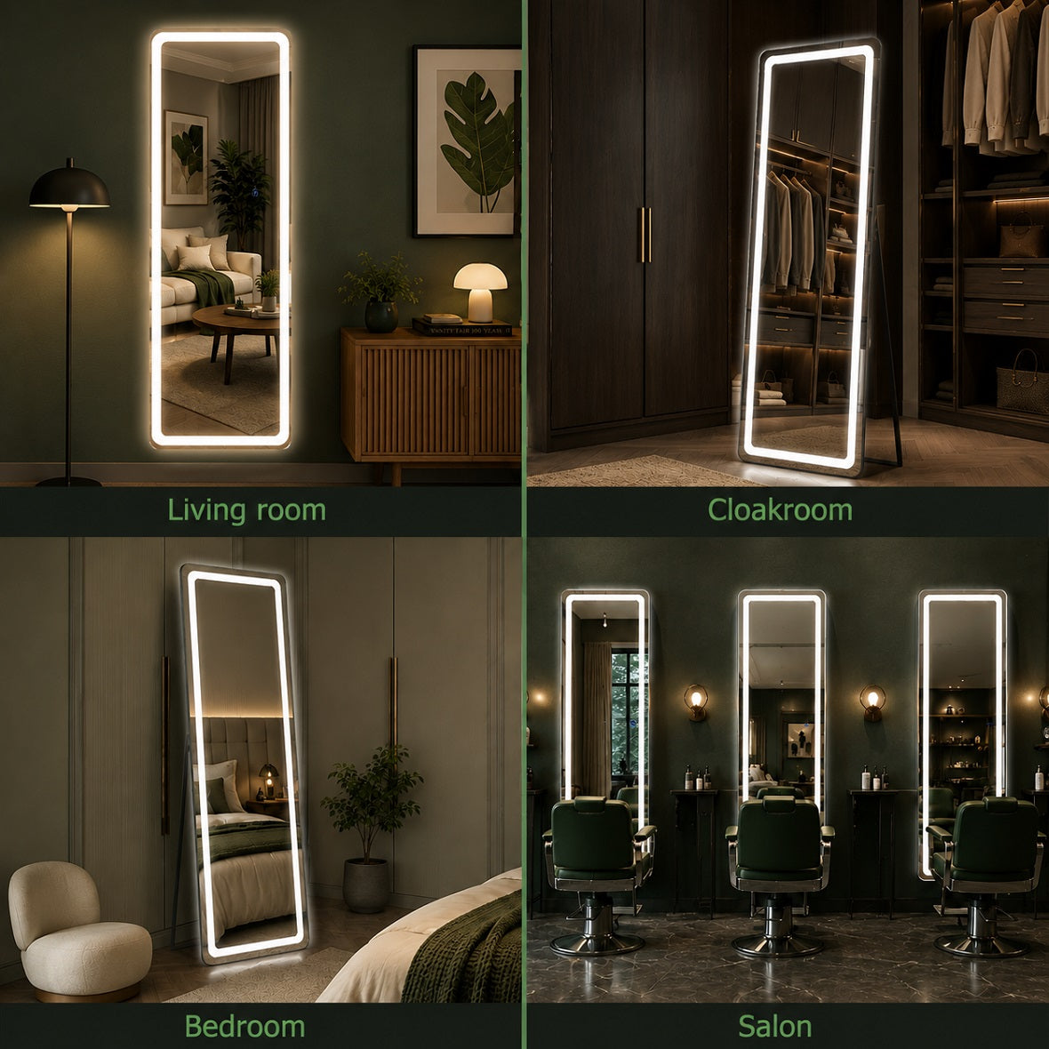 Hasipu LED Full Length Mirrors with Light LD002