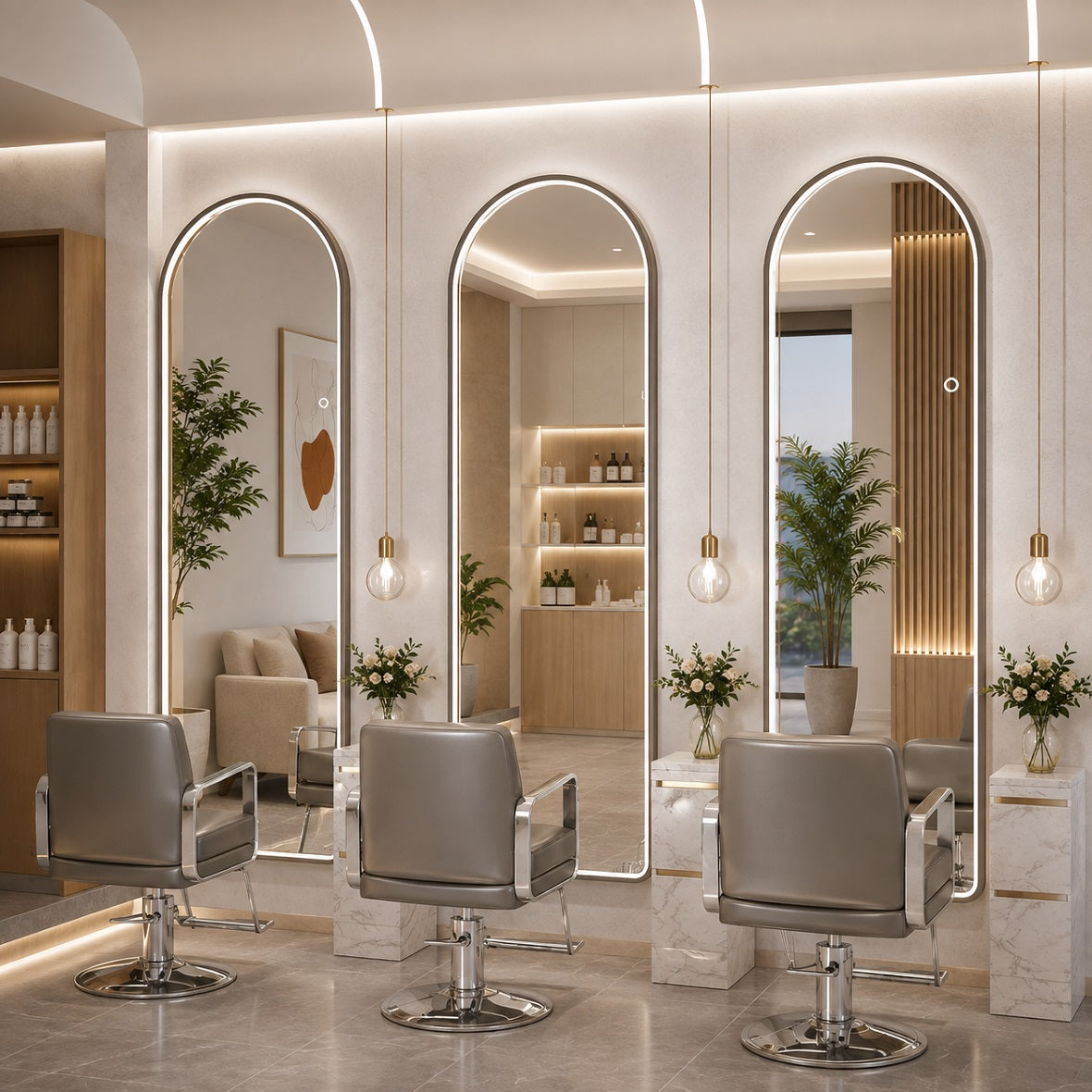 Hasipu Arched LED Full Length Mirrors with Light XX-LDGXCG