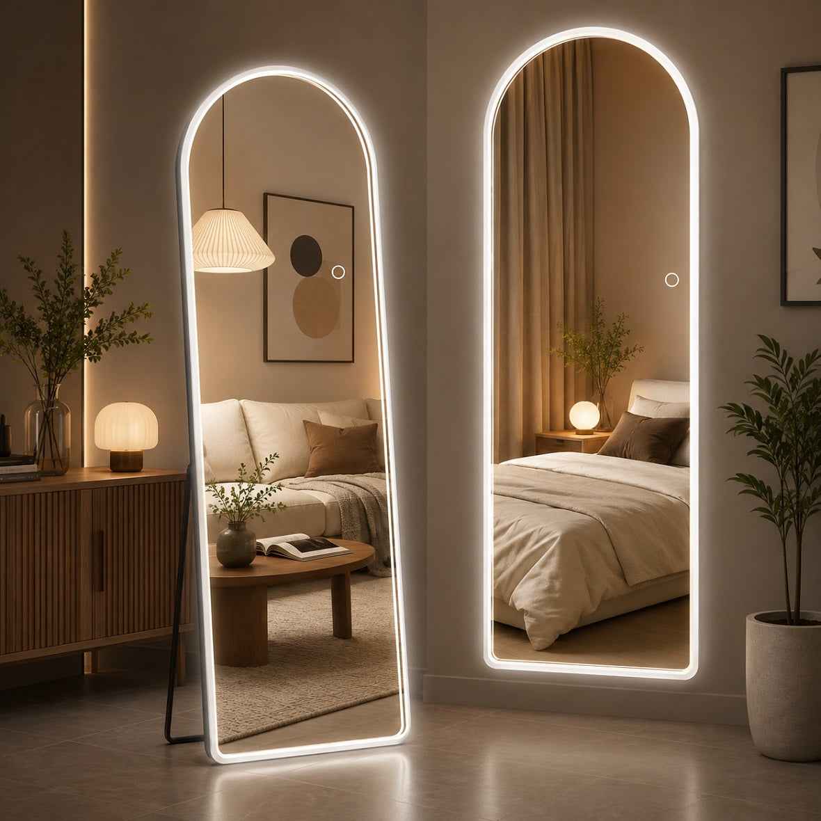 Hasipu Arch LED Full Length Mirrors with Light XX-LDGXCG