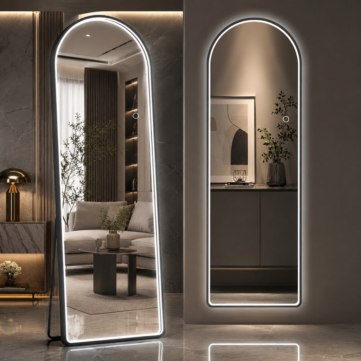 Hasipu Arch LED Full Length Mirrors with Light XX-LDGXCG