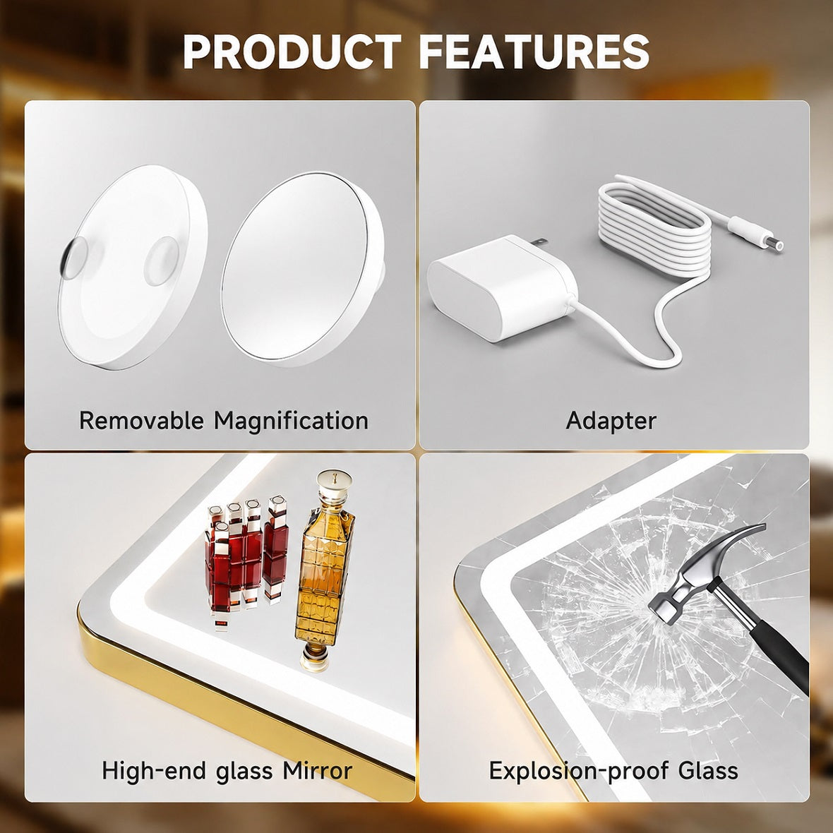 Hasipu LED Makeup Mirror, Vanity Mirror with Lights ZAW9007