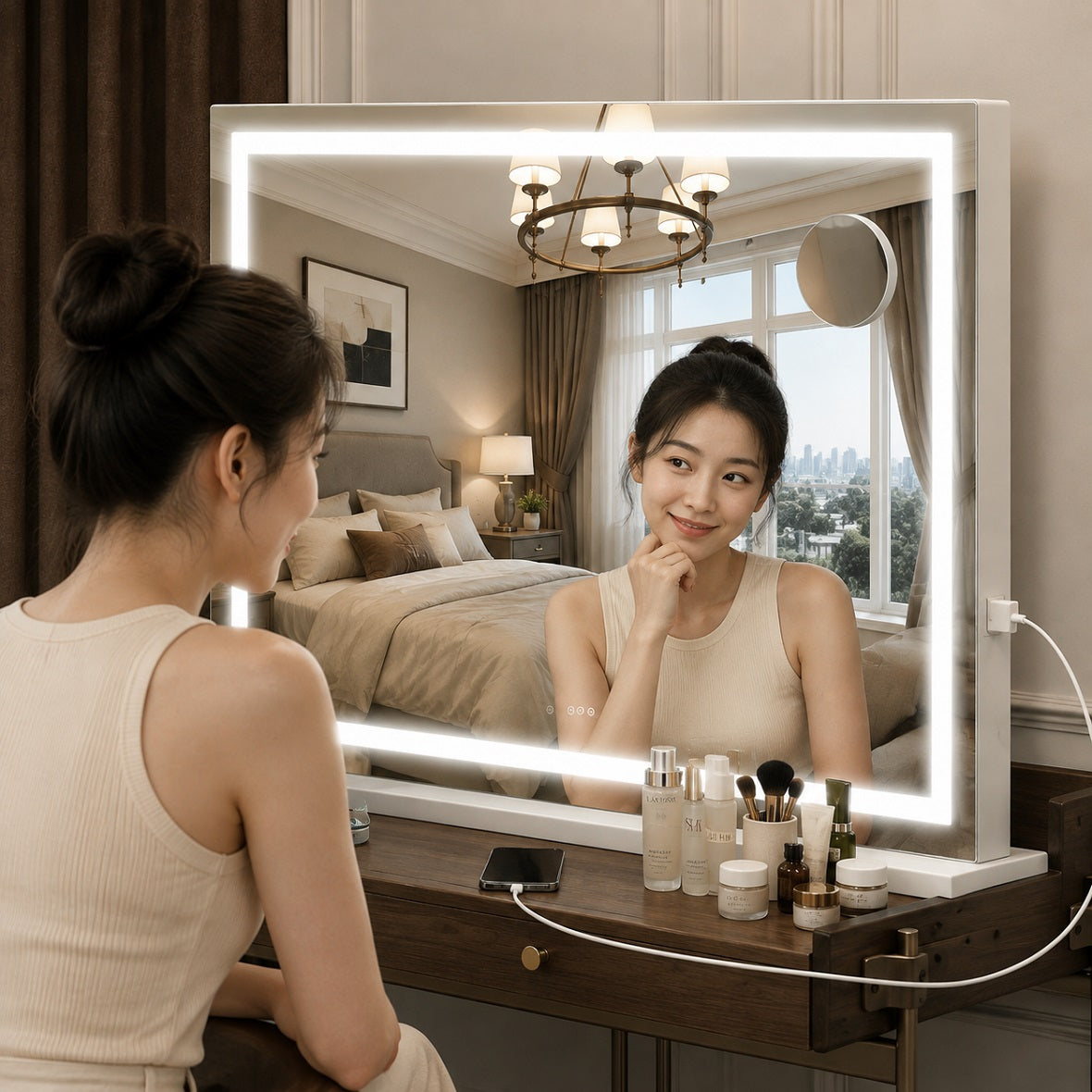 Hasipu LED Vanity Mirror with Lights, Makeup Mirror ZAW9002