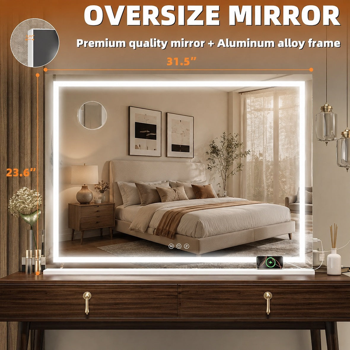 Hasipu LED Vanity Mirror with Lights, Makeup Mirror ZAW9002