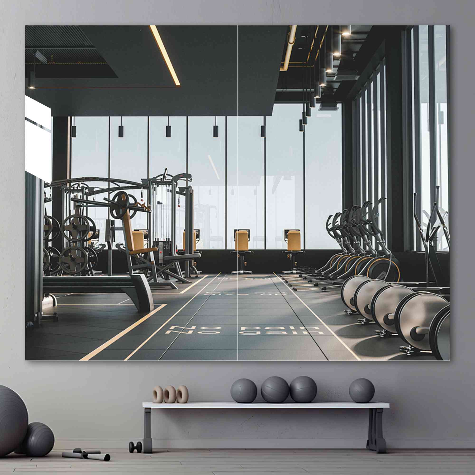 HASIPU Frameless Mirrors, Wall Mounted Mirror,Bathroom mirror